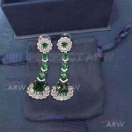 AAA Copy Chopard Happy Hearts Emerald Drop Earrings